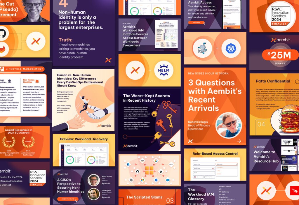 Social media graphics for Aembit by Na-Mii